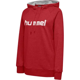 hummel Damen Kapuzenpullover HMLGO Cotton Logo Hoodie True Rot, S