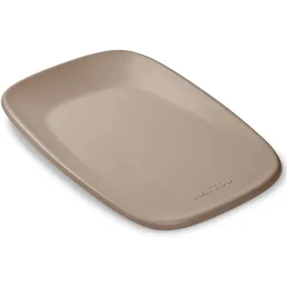 Nattou Wickelauflage 50x70 cm - Wickelauflage Abwaschbar und wasserdicht auf PU-Schaum - Leicht und weich Baby Wickelunterlage - Wickelmatte mit erhöhten Rändern - Taupe