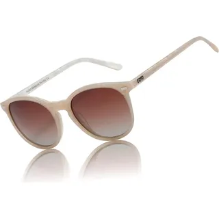 Damensonnenbrille DUCO Retro Vintage Polarisiert UV400 Schutz Leichtgewicht Beige Braun