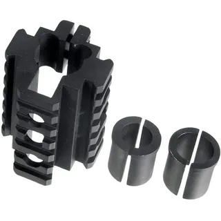 UTG Unisex Tri-Rail Mount for Front Sight Attachment-3 Barrel Sizes Laufmontage, Schwarz, Einheitsgröße EU