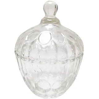 Bonbonglas Bonbonniere aus Vorratsglas Glasgefäß Glas mit Deckel, dekorative Süßigkeitenschale, mit Kristallüberzug für Snacks Süßigkeiten Keksglas, 260 ml