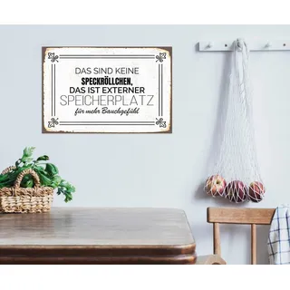 queence Metallbild »Externer Speicherplatz« Schriftzug   Schriftzüge 1 Stk. tlg. Stahlschilder, schwarz