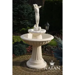 Zierbrunnen Springbrunnen Skulptur Brunnen Garten Fontaine Teich Neu Deko 172cm - Weiß