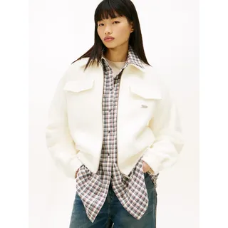Tommy Hilfiger Tommy Jeans Blouson »TJW OVS WOOL ZIP FRONT JACKET« mit Wolle,
