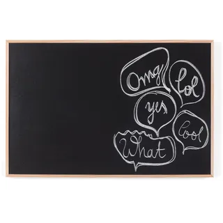 Bi-Office Kreidetafel New Basic, Memoboard mit Natur Kiefernholz Rahmen, 885x585 mm