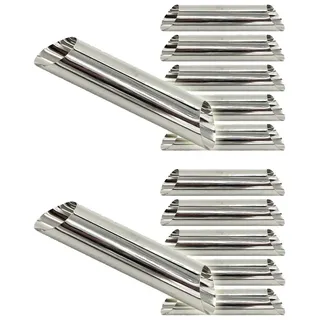 rukauf 12x Cannoli Schaumrollen Sahne-Rollen Trubotschki Backform Hörnchen Cremerollen