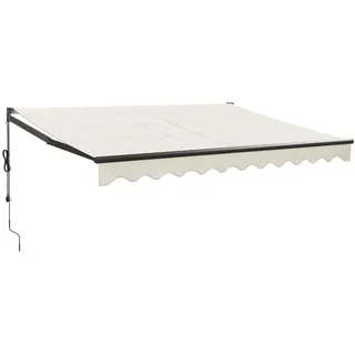 vidaXL Elektrische Markise mit Kurbel Creme 3,5x2,5 m - Creme