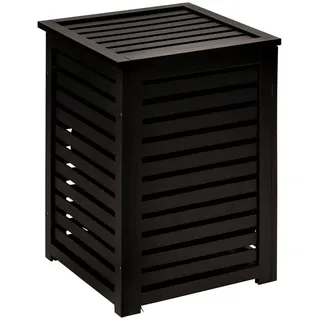 5five - wäschekorb 65l "sicela" aus schwarzem bambus