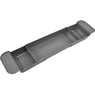 Garosa Badewannenablage - Multifunktionales Teleskop-Abflussrack für Waschbecken und Badewanne, rutschfest, Badezimmers Organizer für Kerze, Handtuch, Buch, Wein und Telefon