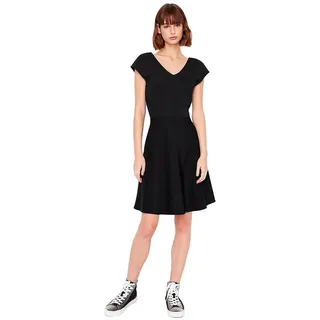 Armani Exchange Women's Essential, Silver Logo Casual Dress, Black, X-Klein