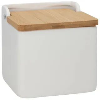 DRW Salzstreuer aus Keramik, Weiß, 11,3 x 12 x 11,3 cm