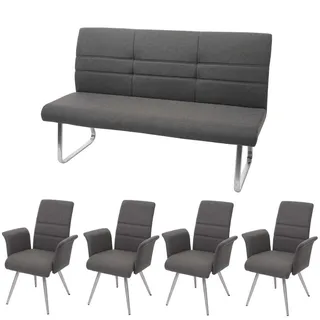 MCW Esszimmerstuhl Grau Polyester 4er Set