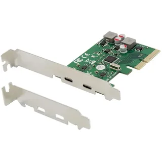 Conceptronic 2-Port USB 3.2 Gen 2 Typ-C PCI-Express-Karte, selbstversorgt
