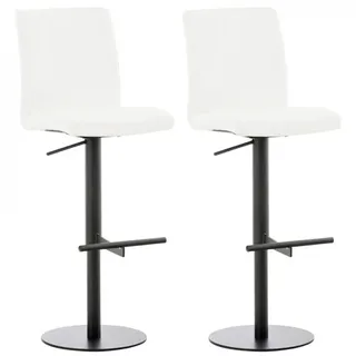 CLP Barhocker 2er Set 40 x 93 x 49 cm Schwarz/Weiß