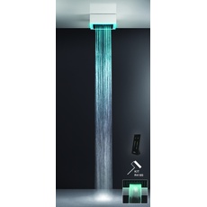 Gessi Afilo, Multifunktions Dusch-Einbau-System 300x300 Strahlarten Regen, Schwall, mit Colour Lichttherapie Effekt  , 57307279