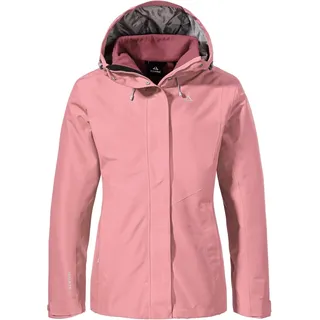 Schöffel Damen Wanderjacke Okere WMS, wasserdichte, atmungsaktive Outdoorjacke mit herausnehmbarer Fleecejacke, warme 3in1 Jacke mit verstellbarer Kapuze, viola, 40