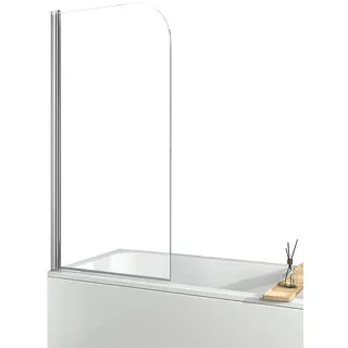 Emke Duschwand für Badewannen mit Schwenkfunktion Leicht zu Reinigen 140/70 cm , Glas , Rechteckig , 70x140 cm , Badezimmer, Baden & Duschen, Badewannenaufsatz