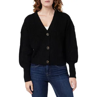 Vero Moda Vmlea LS V-Hals Manchet CARDIGAN Noos Strickjacke Schwarz, L EU