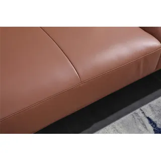Sofagarnitur 3+2 Sitzer Ledersofa Couch Wohnlandschaft Garnitur Design Modern - Braun