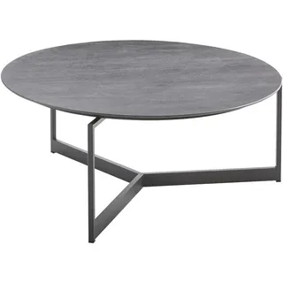Venjakob Couchtisch , Anthrazit , Metall, Keramik , rund , 83x35x83 cm , Made in Germany, Dgm, Goldenes M , Wohnzimmer, Wohnzimmertische, Couchtische, Couchtische rund