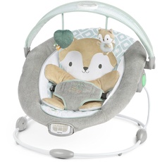 Ingenuity - InLighten Babywippe mit Lichtern, Kitt Bunny, Spielzeugleiste, Vibrationen, Geräuschen, Tummy Time Kissenmatte, bis zu 20 lbs, Neugeborenes+