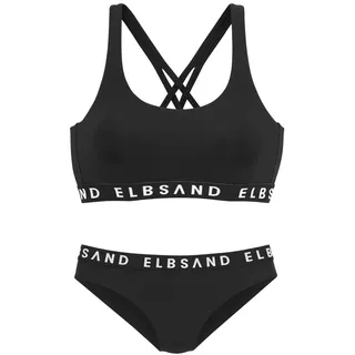ELBSAND Bustier-Bikini Damen schwarz Gr.32 Cup A/B