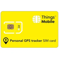 SIM-Karte für PERSÖNLICHEN GPS Tracker - Things Mobile - mit weltweiter Netzabdeckung und Mehrfachanbieternetz GSM/2G/3G/4G. Ohne Fixkosten und ohne Verfallsdatum. 10 € Guthaben inklusive