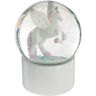 ATMOSPHERA CREATEUR D'INTERIEUR Schneekugel Einhorn 16 cm Grau