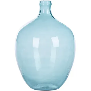 Beliani Dekovase Glas blau Roti , Hellblau , Mode , 39 cm , Dekoration, Vasen, Glasvasen