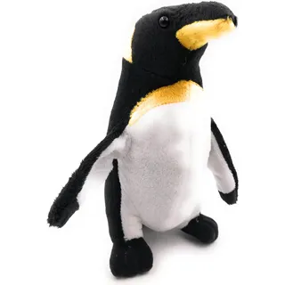 Onwomania Plüschtier Kuscheltier Stoff Tier Königspinguin Pinguin stehend 20 cm - Schwarz
