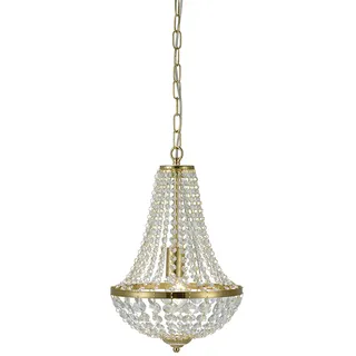 GRÄNSÖ Kristall Pendelleuchte Messing 1 Glühbirne - Gold, Transparent