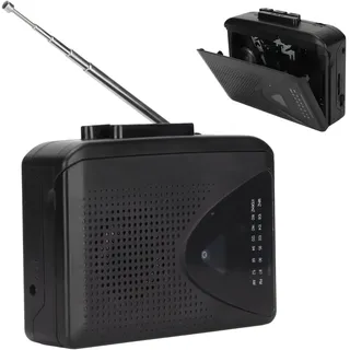 Tragbarer Kassettenspieler, UKW-MW-Radio, Kompakter Stereo-Kassettenspieler, Multifunktionaler Kassettenspieler Im Klassischen Stil mit Eingebautem Lautsprecher, mit 3,5-mm-Buchse