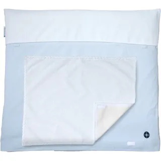 Nordic Coast Premium Wickelauflage, 80 x 70 cm, blau / weiße Streifen