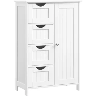 VASAGLE Badschrank 30 x 55 x 82 cm Weiß