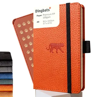 Dingbats* Tierwelt Kleines Notizbuch A6 Blanko, Hardcover PU Leder | Veganes Lederjournal zum Schreiben, für Arbeit & Reisen, Elastischer Verschluss, 9,5 x 14,5 cm, 192 Seiten, 100 g/m2 Papier