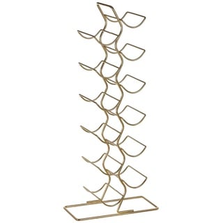 Premier Housewares Wine Rack, Gold Plated Iron Wire, Einheitsgröße