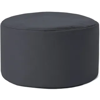 Lumaland Sitzsack Pouf (50 L) | Kompakter Sitzsack mit 3-in-1-Funktion: bequemer Hocker, praktisches Tischchen & stylischer Fußschemel für in- & Outdoor I Mit Flexibler EPS-Füllung | Ø 25 x 45 cm