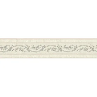 A.S. Création Borte selbstklebend Barock 5 m x 13 cm Beige-Silber
