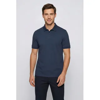 Poloshirt BOSS ORANGE "Pe Interlock", Herren, Gr. XXL, open blau464, Jersey, Obermaterial: 100% Baumwolle, regular fit, hoch geschlossener Ausschnitt, eingesetzt Strickbündchen, Shirts Poloshirt, aus Baumwoll-Piqué mit Logo-Print Regular