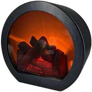 Kaminlaterne LED Tischkamin Feuerlaterne Laterne LED Wandkamin Tischkamin Kamin LED Elektrisch Mit Realistischer Flammensimulation Schwarz Aus Kunststoff Für Weihnachtsdekorationen Outdoor/Indoor