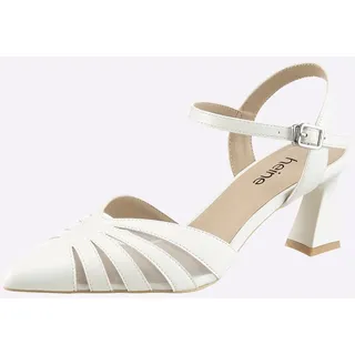 Pumps HEINE, Damen, Gr. 37, weiß, Synthetik, Schuhe Pumps