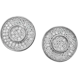 Orphelia Damen-Ohrstecker 925 Silber rhodiniert Zirkonia weiß Rundschliff 1.4 cm - ZO-7259