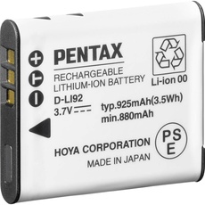 Pentax RICOH WG LI-ION-AKKU D-LI92 (Akku), Kamera Stromversorgung, Weiss