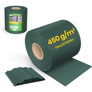 VOUNOT Sichtschutzstreifen 70 x 19 cm Grün PVC 40 St.