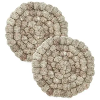 Topfuntersetzer , Hellbraun , Textil , 2 cm , Oeko-Tex® Standard 100 , Gläser, Untersetzer