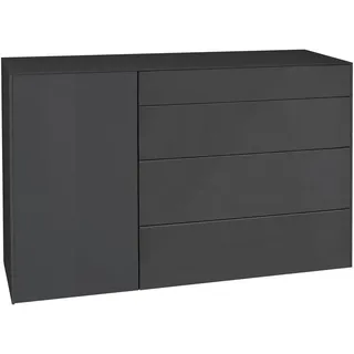 Mäusbacher Novel Sideboard 131 x 89 x 42 cm grau / anthrazit