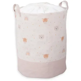 Herding 8585207810 Wäschekorb, Rund Baumwolle, Polyester, Viskose Beige, Rose
