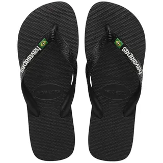 HAVAIANAS Brasil Logo (Mini Me) Zehentrenner, Schwarz, 31/32 EU