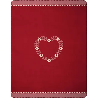 Biederlack Heartwarming Kuscheldecke 150 x 200 cm Rot