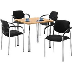 Tisch m. 4 Stühlen, Buche-Dekor, 800x800 mm